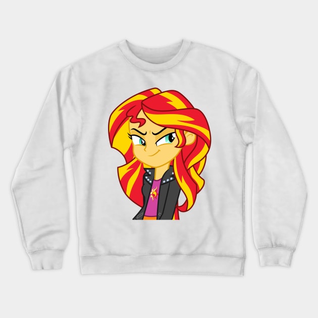 mischievous Sunset Shimmer Crewneck Sweatshirt by CloudyGlow